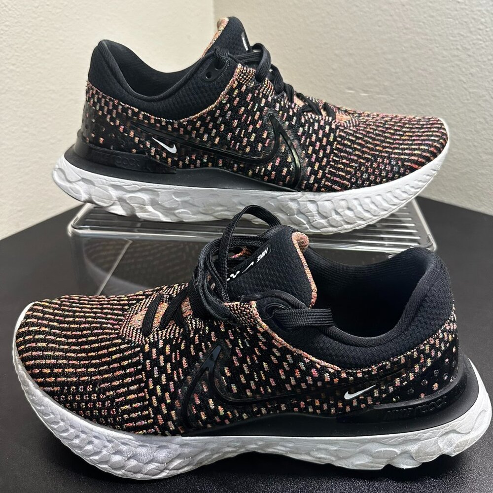 Nike React Infinity Run Flyknit 3 ‘Black Multi-colored Men's size 10.5